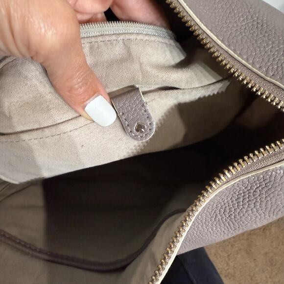 Kate Spade Taupe Pebble Leather Shoulder Bag - Picture 9 of 16